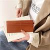 Solid color Credit Card Holder Korean Style Zipper Coin Purse Fashion Long Wallet  Women