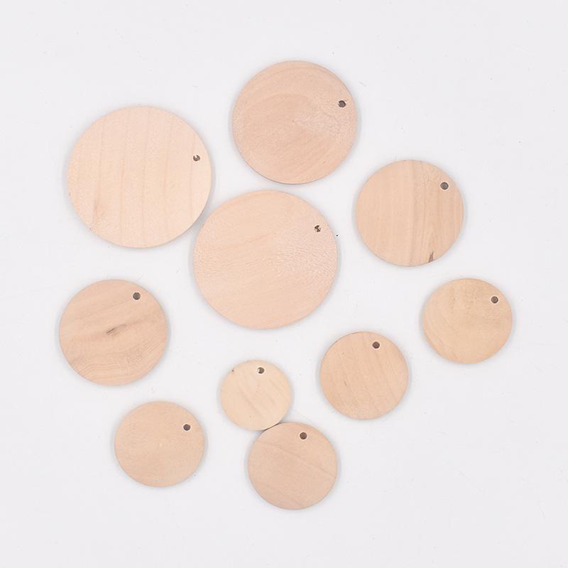 

Natural Wood Single Hole Round Slices for DIY Keychain and Earring Accessories (15-50MM) Model W007: 15MM