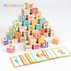 Montessori 36PCS Wooden Blocks Set ABC Letters & Number Learning Toy with Cards STEM Building Set for Toddlers Educational Toy