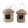 Handmade Woven Hanging Decorations for Bird Nests Hibiscus Grass Gardens Bird Cages Pets Horticulture Outdoor Decorations