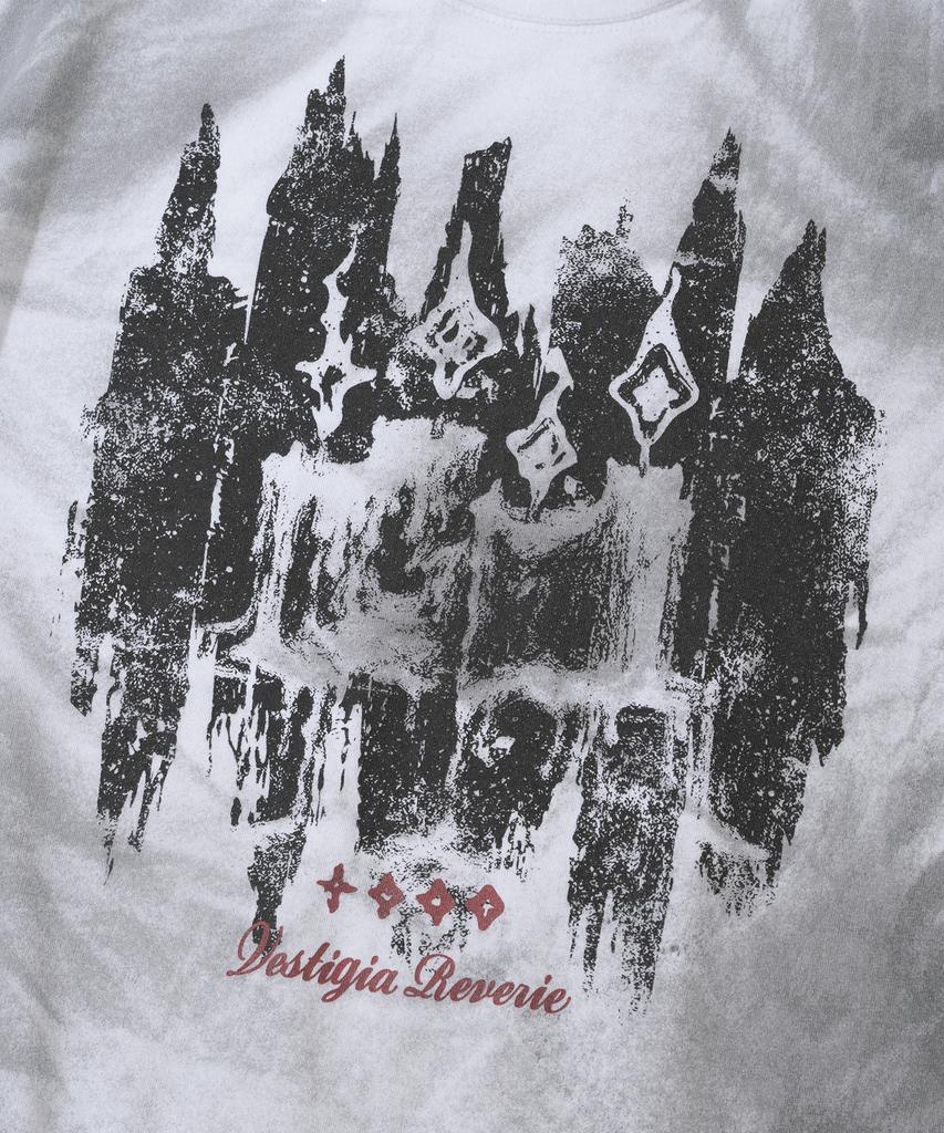 NOT4NERD Candle Residue Oil Washed Loose Cropped T-Shirts - White
