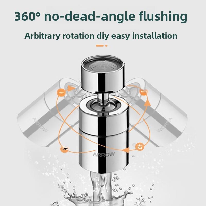 Faucet Extension Anti-splash Universal Extended Nozzle, Universal Adapter Foaming Device, Rotatable Water Filter Nozzle