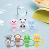 Animals Straw Cover Cap Spill Stopper 10mm Silicone Straw Toppers For Stanley Cup Accessories Water Bottle Dust-Proof Straw Tips