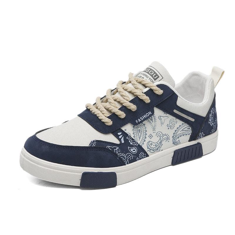 Pánské boty 2024 Nové boty kešu květ Jarní plátěné sportovní prkno