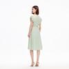 Veromoda Pure Cotton V-Neck Belted A-Line Dress