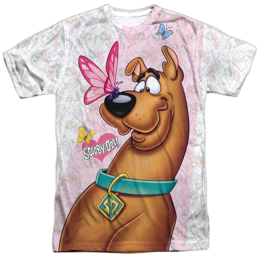 Scooby Doo Butterfly Sublimation Licensed Adult T-Shirt S