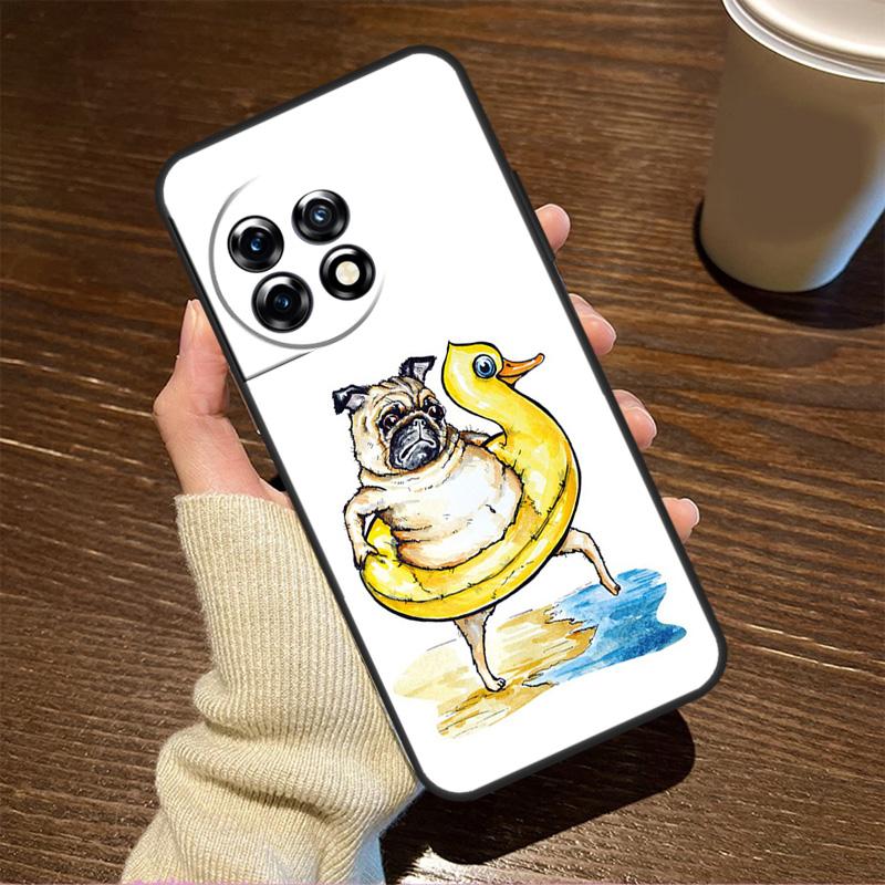 

Cute Pug Dog For OnePlus Nord CE 5 2 3 4 Lite N20 N30 Case For OnePlus 15 R 13 12 11 8T 10T 13T 12R 13R OnePlus 10R