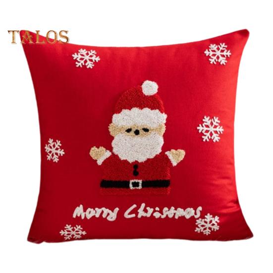 Świąteczna poszewka na poduszkę dekoracyjną Kolorowy motyw kreskówkowy Nadruk Kształt kwadratowy Dekoracja sypialni salonu sofy Poszewka na poduszkę Pokrowiec na poduszkę