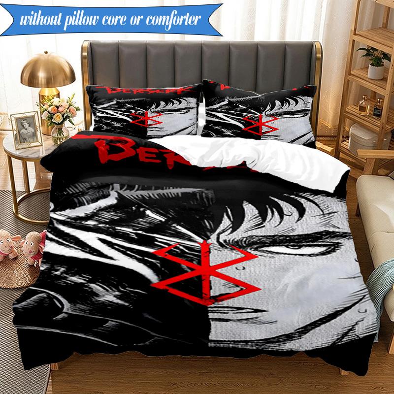 3PCS Dark Warrior's Rise Bedding Set,Including 1pc Duvet Cover And 2pcs Pillowcases Perfect for Bedroom, Dormitory, Fan Christmas gift
