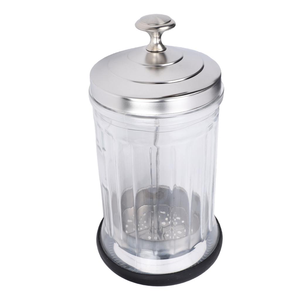 Barber Jar High Borosilicate Glass High Capacity Barbershop Soaking Jar with Lift Basket for Manicure Tools