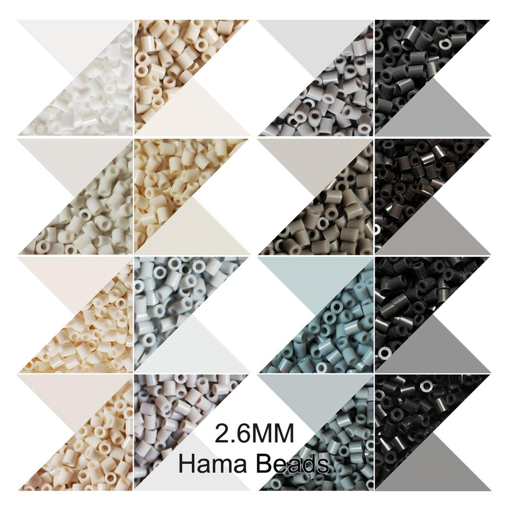 2,6mm Mini-Perlen 1000 Stück Schwarze Farben Pixel Art Bügelperlen für Kinder Geschenk Hama Perlen DIY Puzzles Bügelperlen