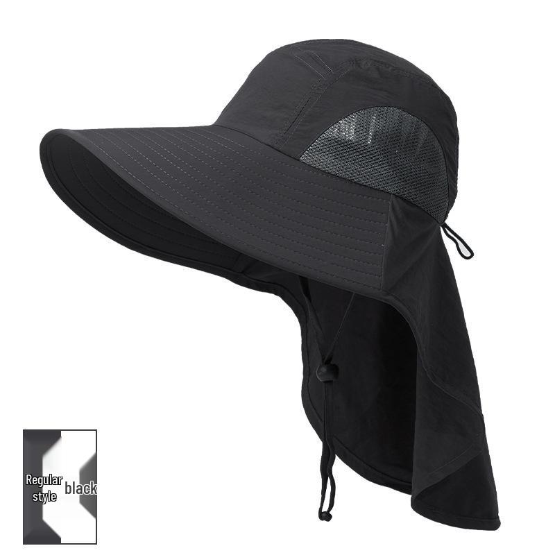 Men's Wide Brim Sun Hat with Face and Neck Protection for Outdoor Activities