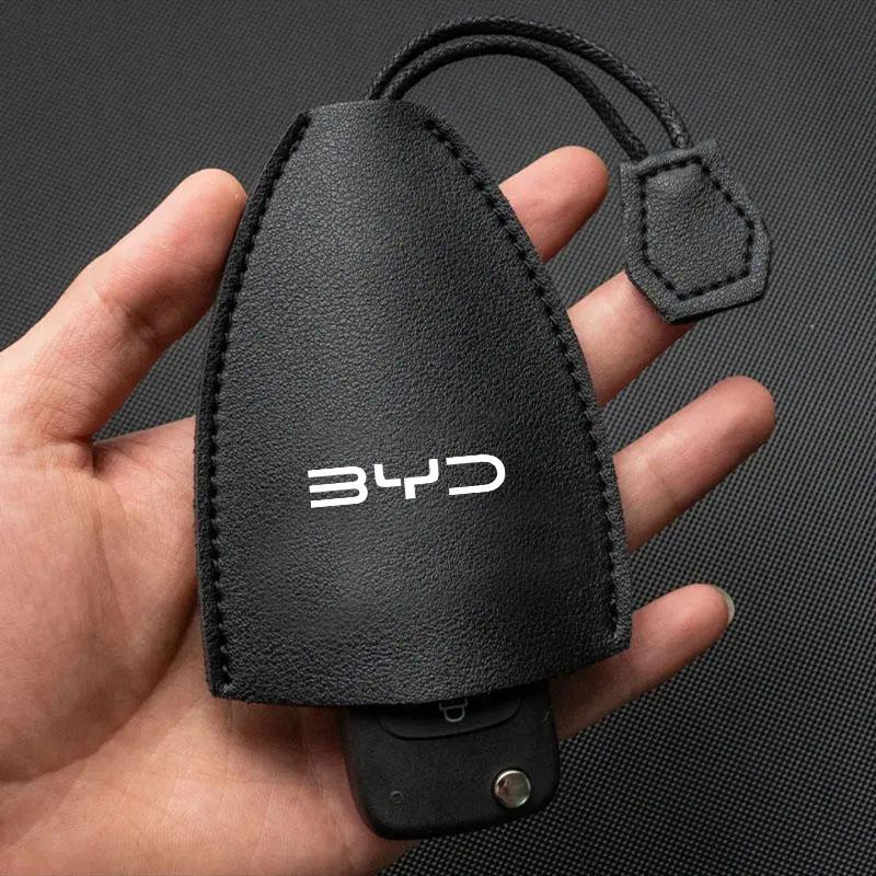 

1Pcs Car Key Protection Shell Bag Car Key Case Cover Car Emblem For BYD Qing Song Tang Yuan E1 E5 E6 F0 F3 F3r F6 G3 G5 G6 I3 L3