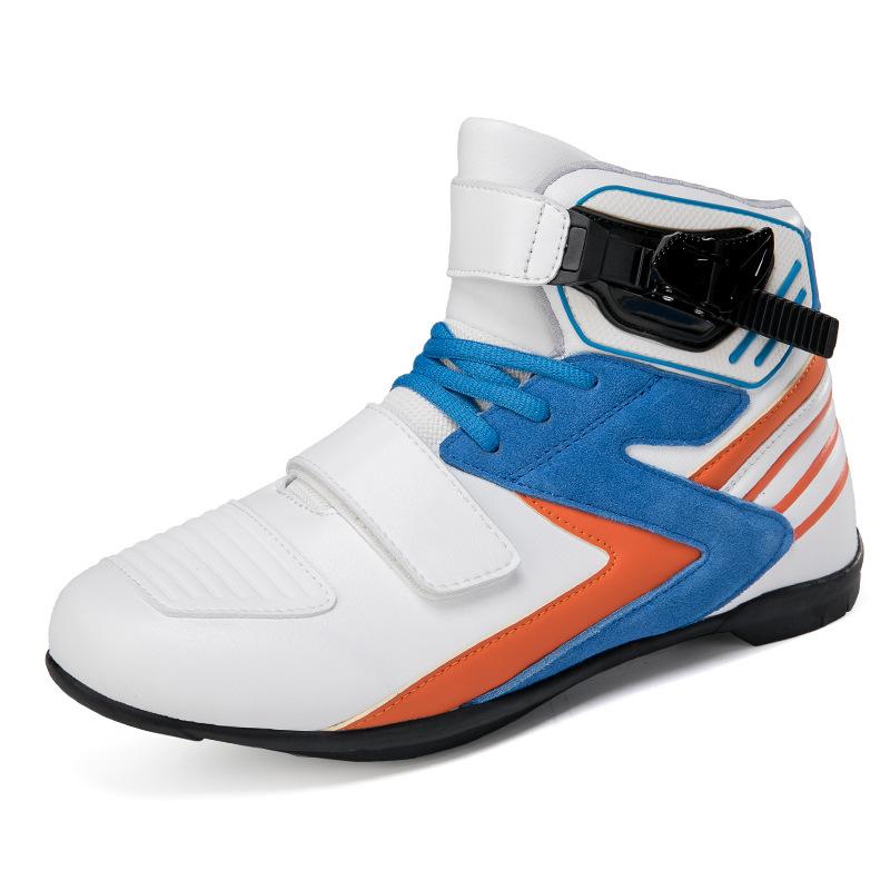 

Мотоциклетная обувь Мотоциклетная обувь Мужская обувь для верховой езды Всесезонные внедорожные мотоциклетные ботинки Гоночные ботинки Всесезонное туристическое снаряжение для мотоциклистов 46 белый/синий