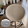 1PC Solid Color Elastic Waterproof Milk Silk Round Stool Cover Suitable For Round Stool Cover Anti Dirty Dining Stool Covers