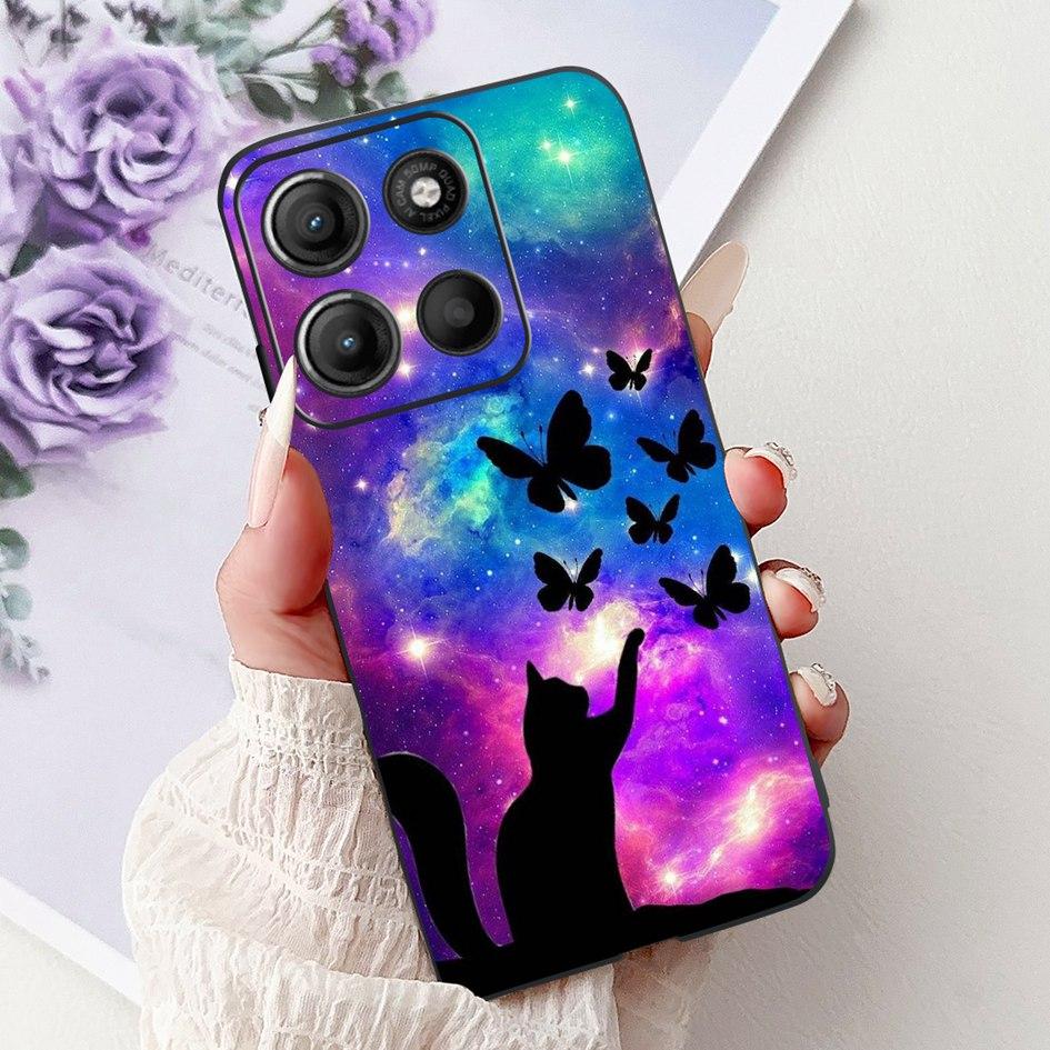 Silicone Case For Motorola Moto G15 G75 2024 Cover Cute Panda Lion Shockproof TPU Phone Cases For MotoG15 MotoG75 G 75 G 15 Etui