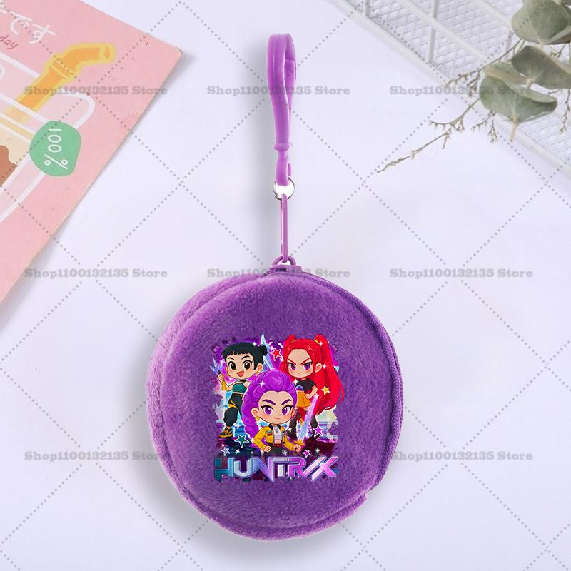 Kpop Demon Hunter Coin Purse Cute Boys Girls Portable Wallet Minnie Cartoon Printed ID Card Storage Bag Children Birthday Gifts