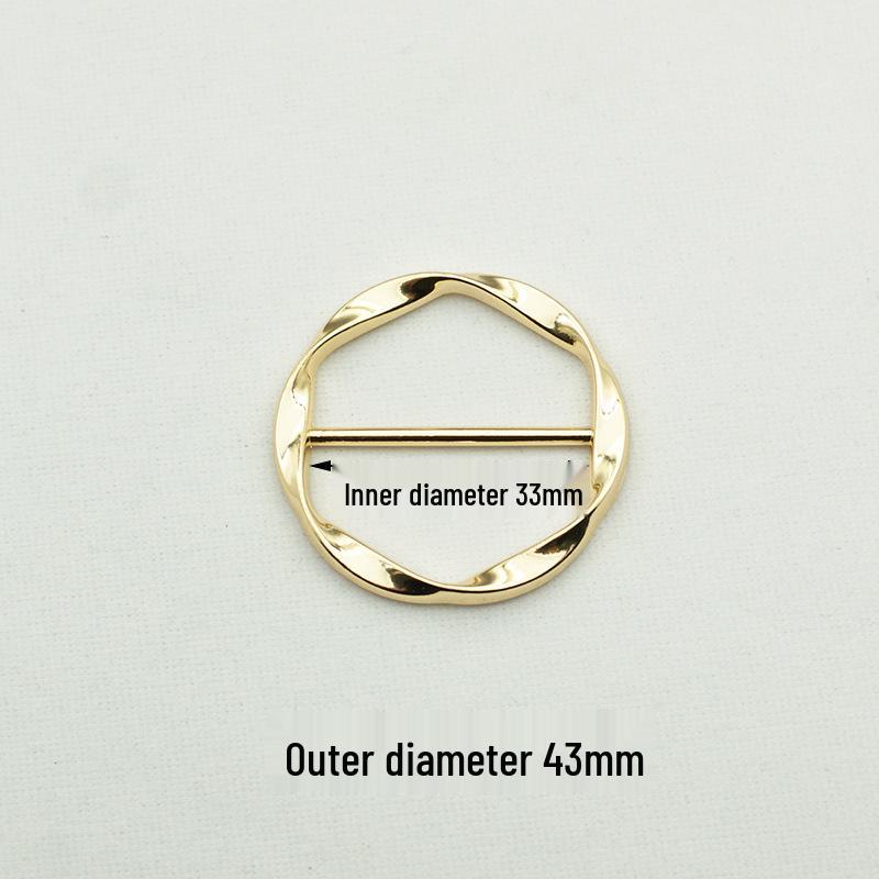 Round Japanese Fashion Knot Buckle for Coat, Belt, or Scarf - Alloy Material