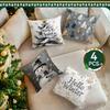 Grey Christmas Cushion Pillowcase Printed Polyester 45x45cm Throw Pillowcover Decorative Sofa Cushion Pillowslip Home Decor