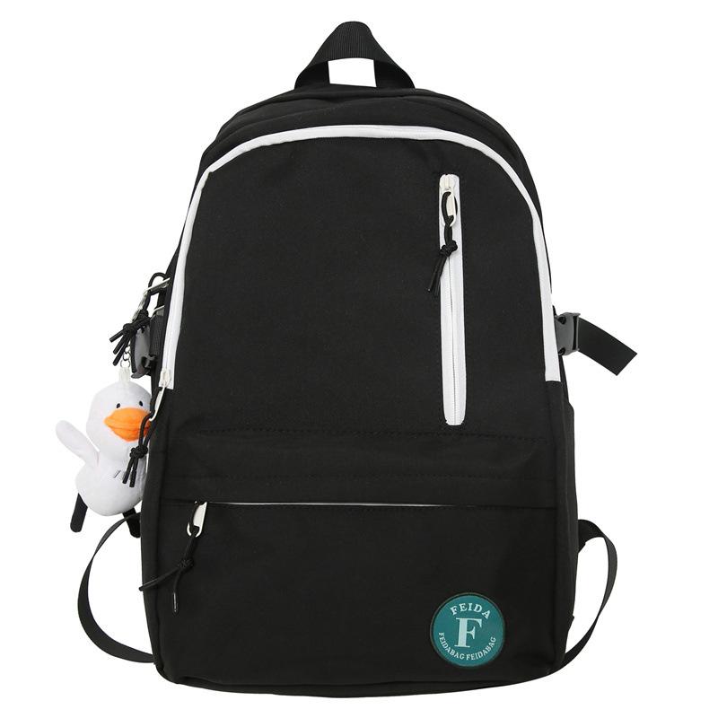 Schoolbag Casual Middle School Student Schoolbag 1011 New Korean Version Simple and Versatile Travel Backpack Trendy Couple Backpack