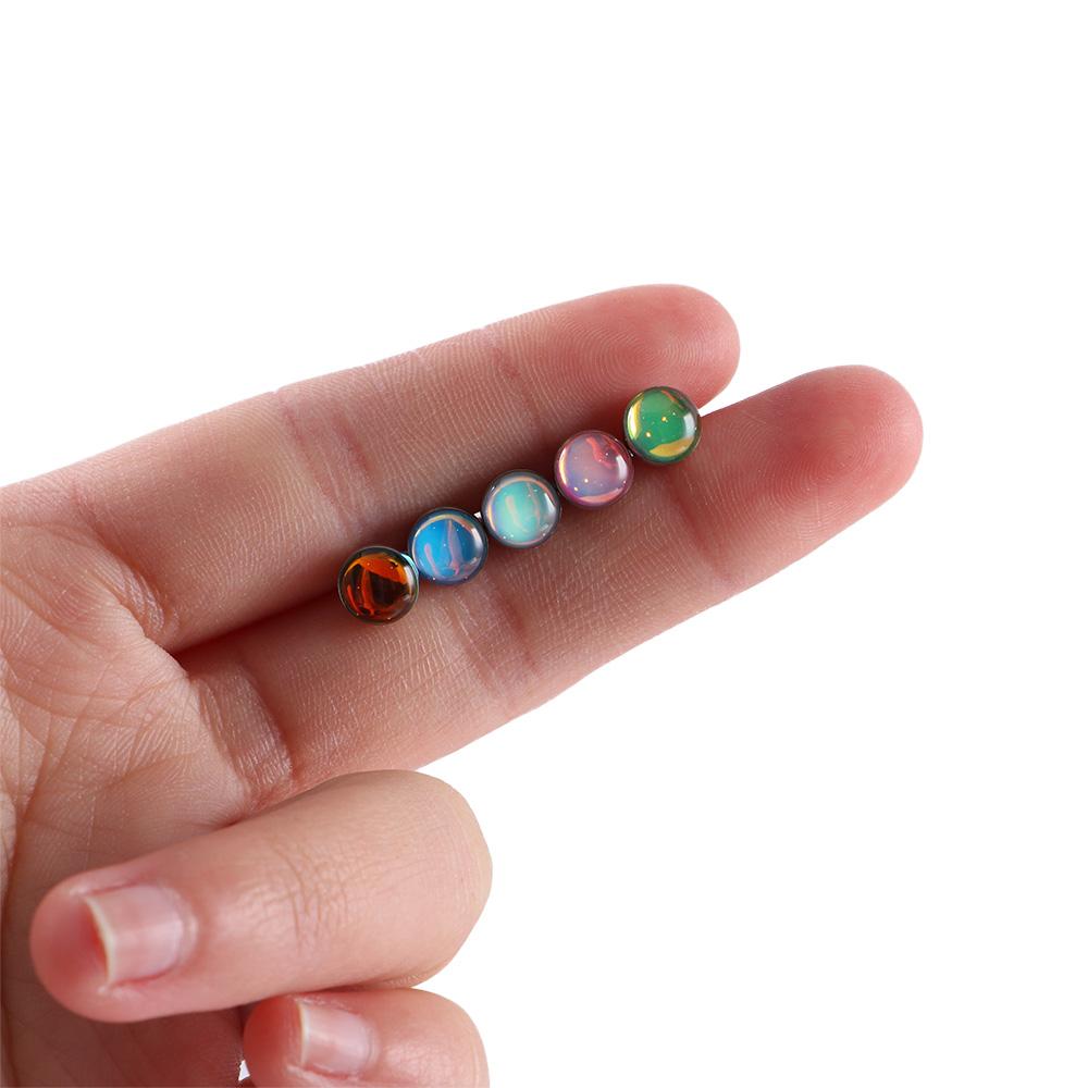Stud Stainless Steel Nipple Bar Opal Tongue Ring Body Jewelry Piercing Jewelry Tongue Piercings