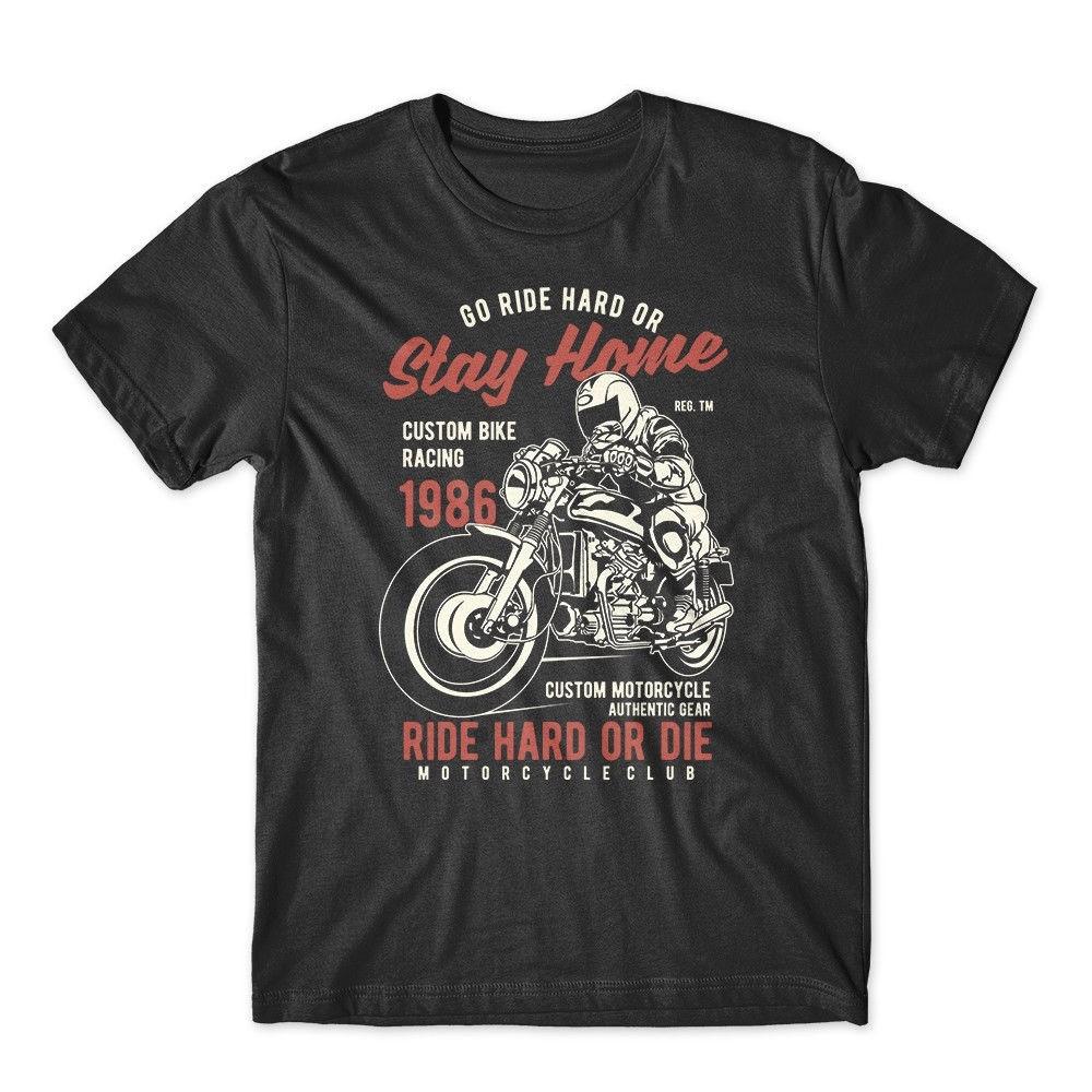 

Go Ride Hard T-Shirt. 100% Cotton Premium Motorcycle Tee NEW 4XL