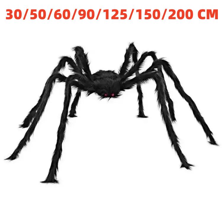 Halloween Outdoor Decorations Giant Spider Plush Scary Large Spider Props for Yard Lawn and Indoor Party Decor