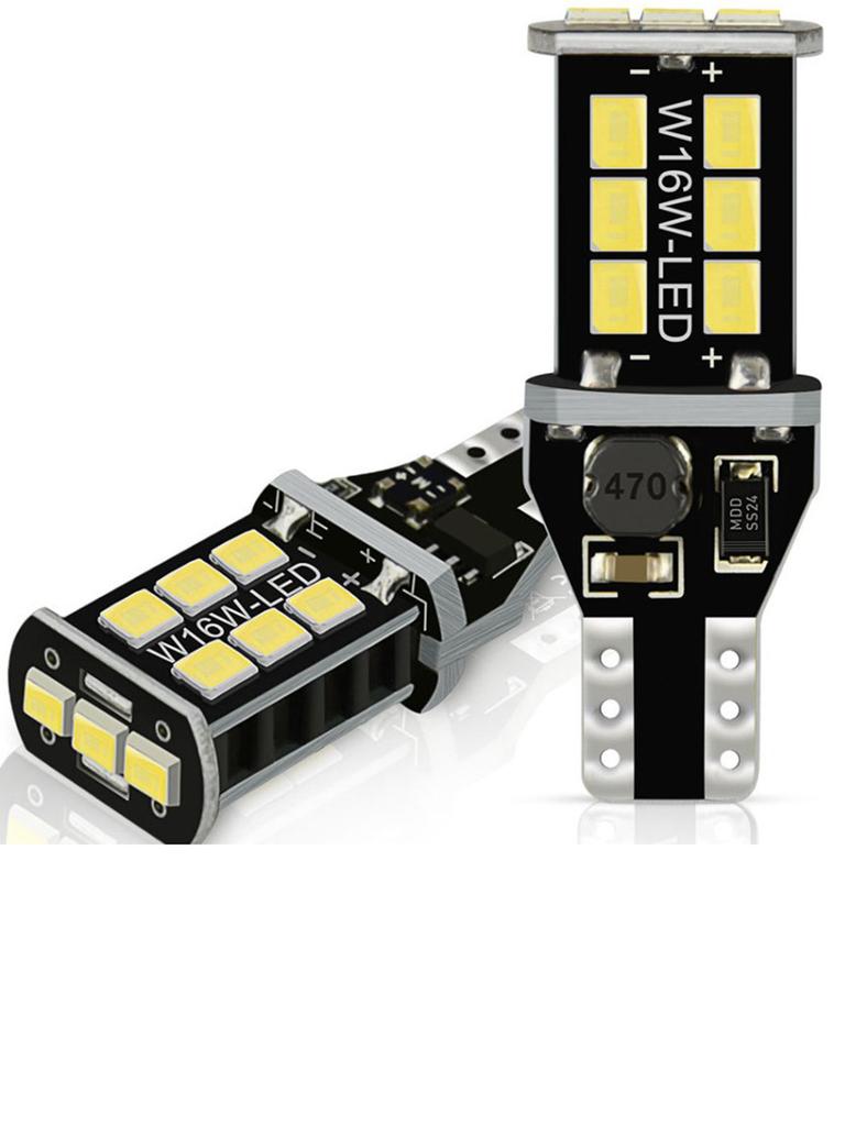 2PCS T15 W16W 921 912 LED Bulbs High Power Super Bright 1200LM Replace For Car Reversing Light White