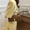 Elegant Pu Leather Shoulder Bag 2024 Summer New Trendy Small Square Underarm Bag