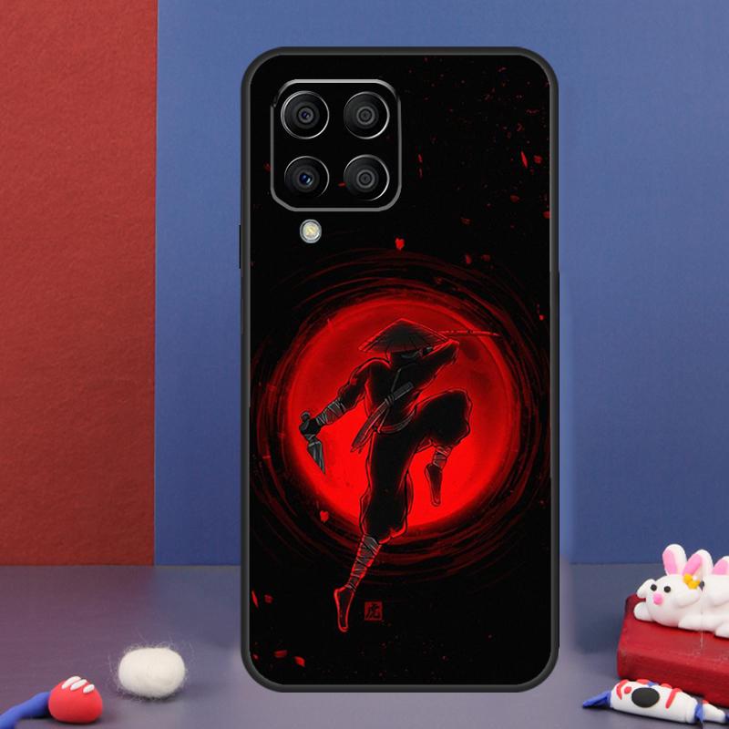 Japan Ninja Samurai Red Sun Case For Samsung Galaxy M16 M06 M36 M56 M15 M11 M31 M21 M53 M13 M32 M52 M35 M55 M14 M34 M54