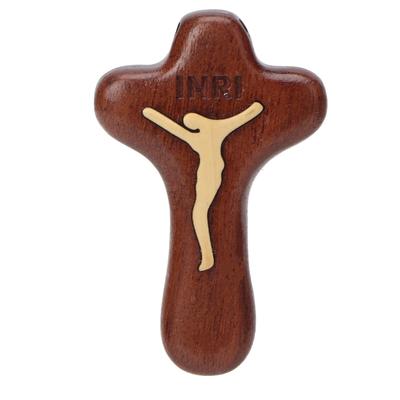 Wood Cross Pendant Lightweight Jewelry Accessory Wooden Catholic Necklace Cross for Men Women