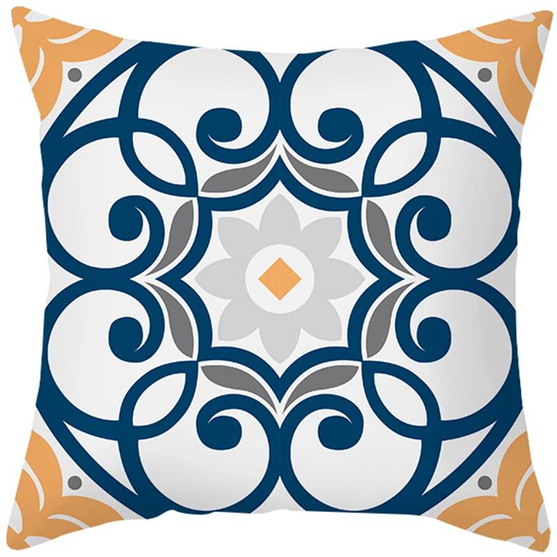Peach Skin Hug Pillowcase Nordic Simple Color Pattern Sofa Cushion Cover Office Cushion Pillow Case To Customize