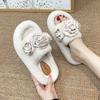Mao Mao Slippers Women's Outer Wear 2025 New Korean Version Ins Tide Shoes Autumn and Winter Thick-soled Cotton Slippers Spring and Summer Tide