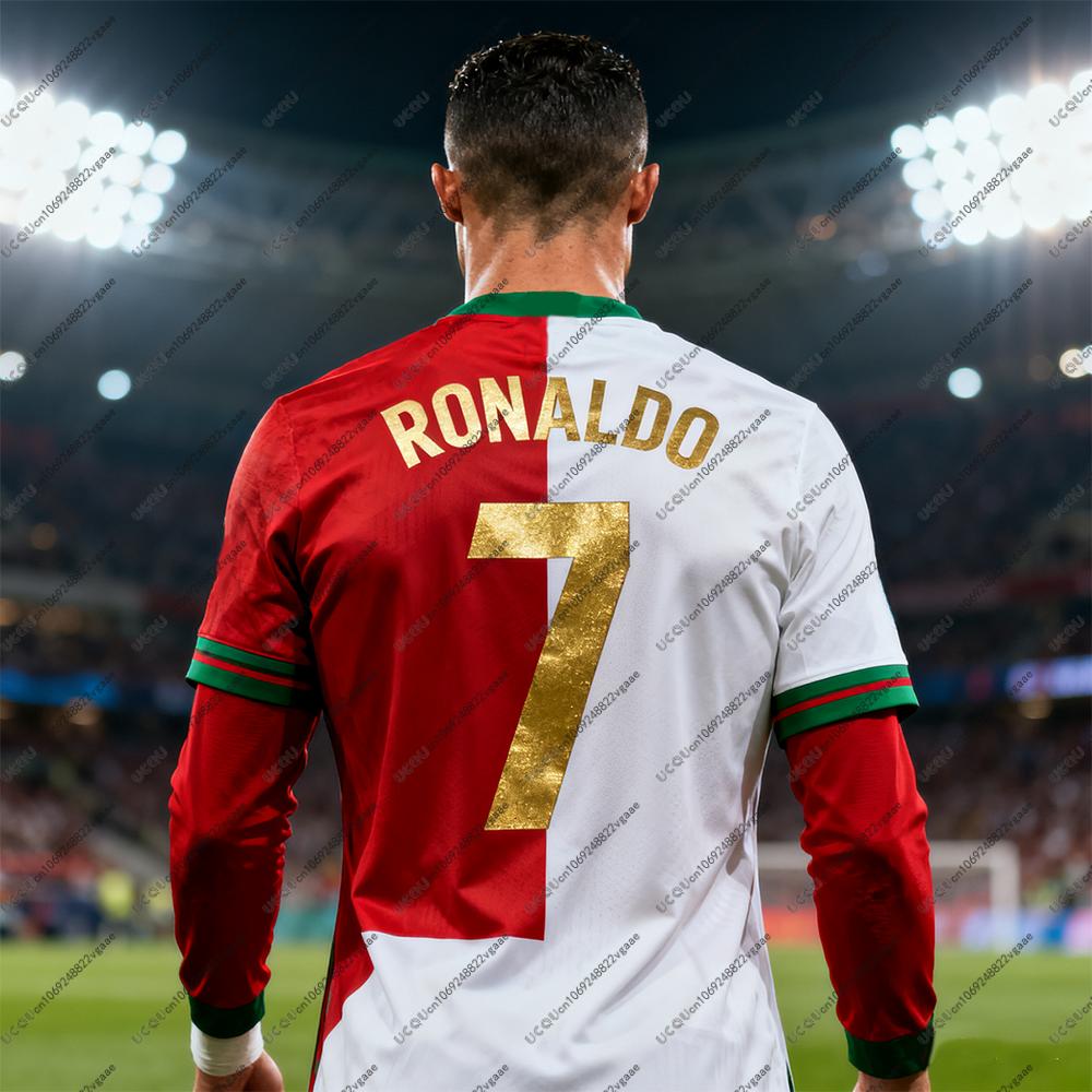 

Football Jersey Tee Men Kids Male Top Breathable Street Boy Sports Gift Top Soccer Casual Breathable T Shirt Cristiano Ronaldo 7 100