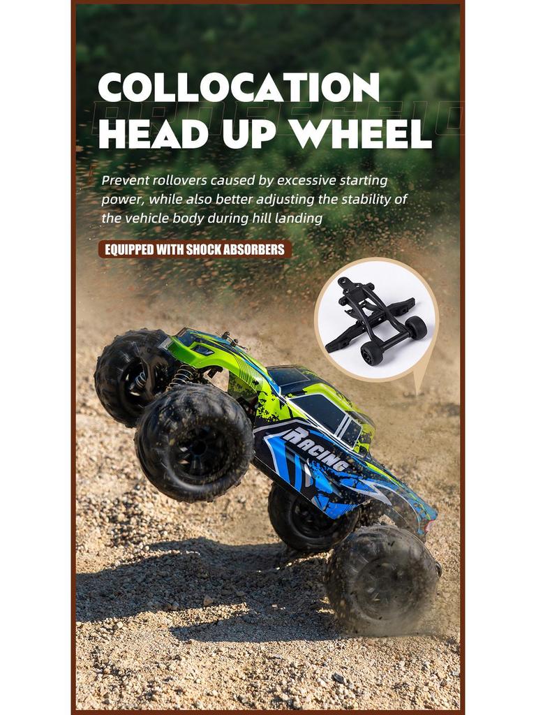 Remote Control 4WD High-Speed Drift Off-Road Bigfoot Electric Toy Truck Model.