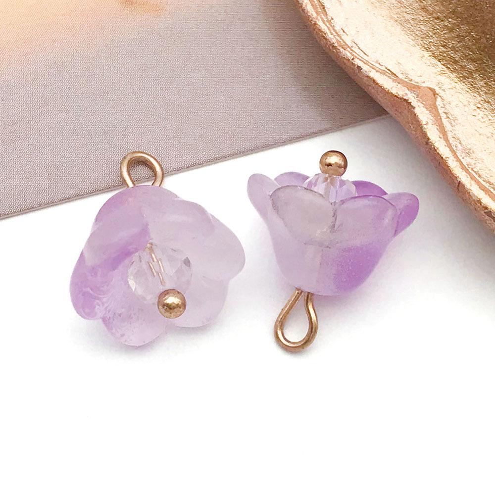 Lily of the Valley Glass Pendant Charm for DIY Jewelry