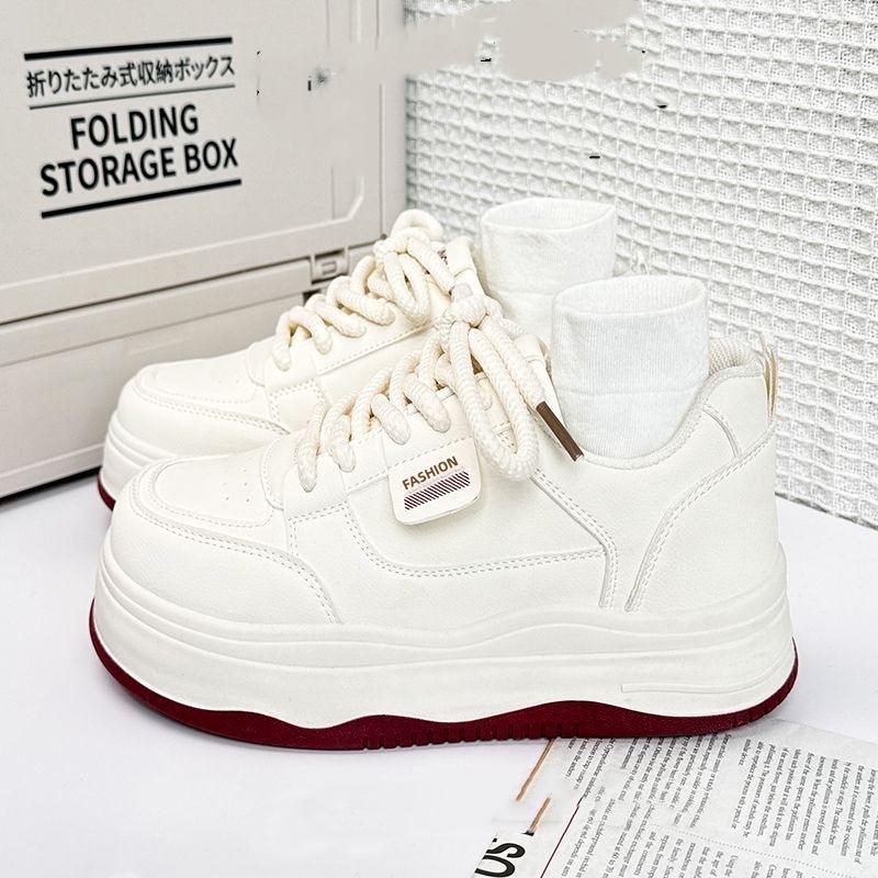 Ultra-light Thick-soled Heightening Women's Shoes Student High-value New Versatile Casual Lightweight Board Shoes