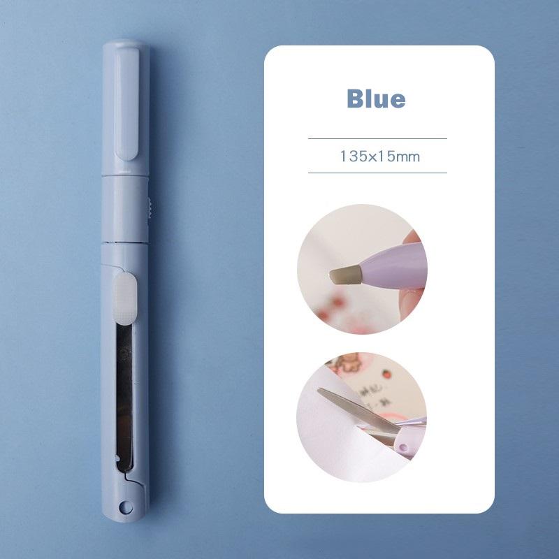 

Мини Цветные Складные Ножницы Резак для Ручек Портативный Размер Безопасный Керамический Резак для Ручек Нож для Бумажных Работ Дневника Школы A7021 синий