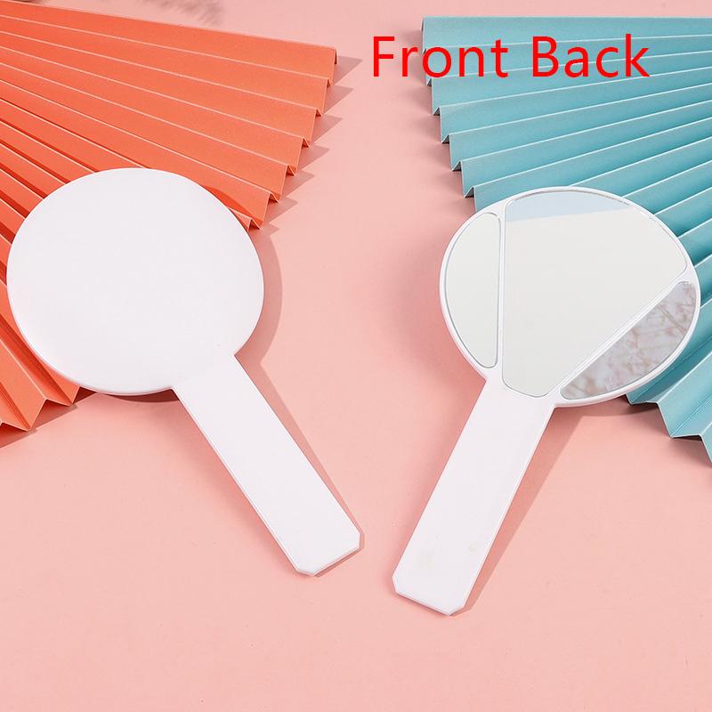 1Pc Liquid Shape Square Mirror Mini Hand-Held Desktop Cosmetic Makeup Mirror Travel Metallic Portable Beauty Mirror For Handbag