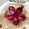 Women 8cm/3.15 Inch Pink, White, Blue Flowe, Elegant, Minimalist Style, Sonytail, Bun, Face Washing, Makeup, Outfit Matching Summer Hair Claw Hair
