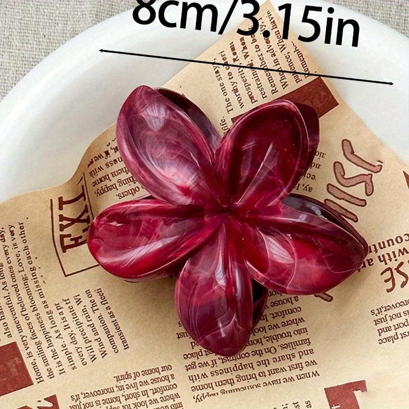 Women 8cm/3.15 Inch Pink, White, Blue Flowe, Elegant, Minimalist Style, Sonytail, Bun, Face Washing, Makeup, Outfit Matching Summer Hair Claw Hair