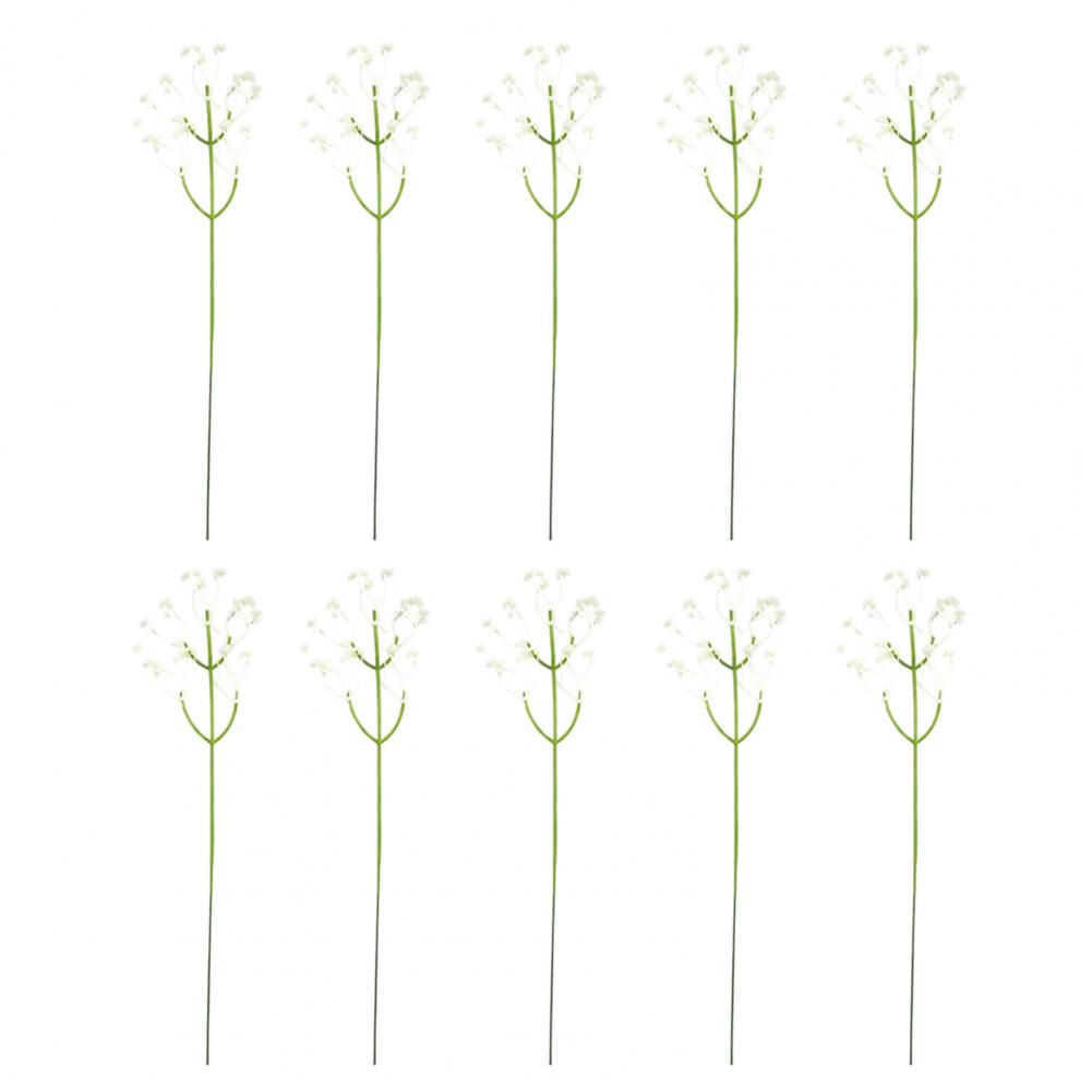 Gypsophila Fake Floral Bouquet 10Pcs Artificial Flowers Bendable Stems Floral For Wedding Party Vase Table Centerpiece Decor