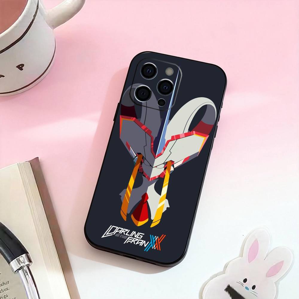 

D-Darling in the FranXX Phone Case For iPhone 17,16,15,14,13,12,11 Plus,Pro Max,Soft Silicone Black Cover iPhone13