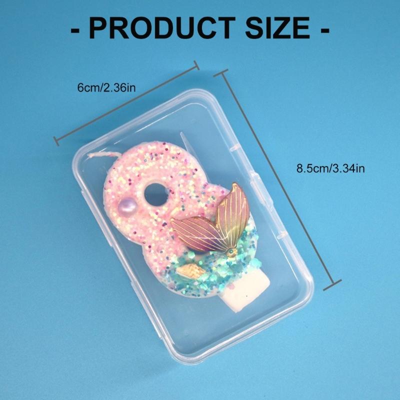 Ocean Mermaids Themed Birthday Number Candle Paraffins Wax Safe For Kids Girls Parties And Cake Toppers Decorations