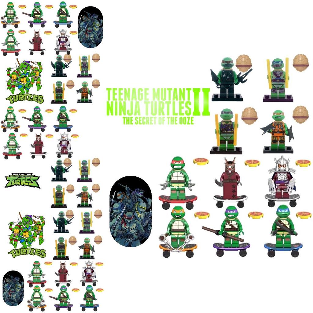 Ksz 723 Ninja Turtles Dafengqi Novelty Miniature Building Blocks Toy Abs Plastic Diy Export Type