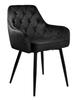 Samtstuhl Atlanta Velvet Schwarz
