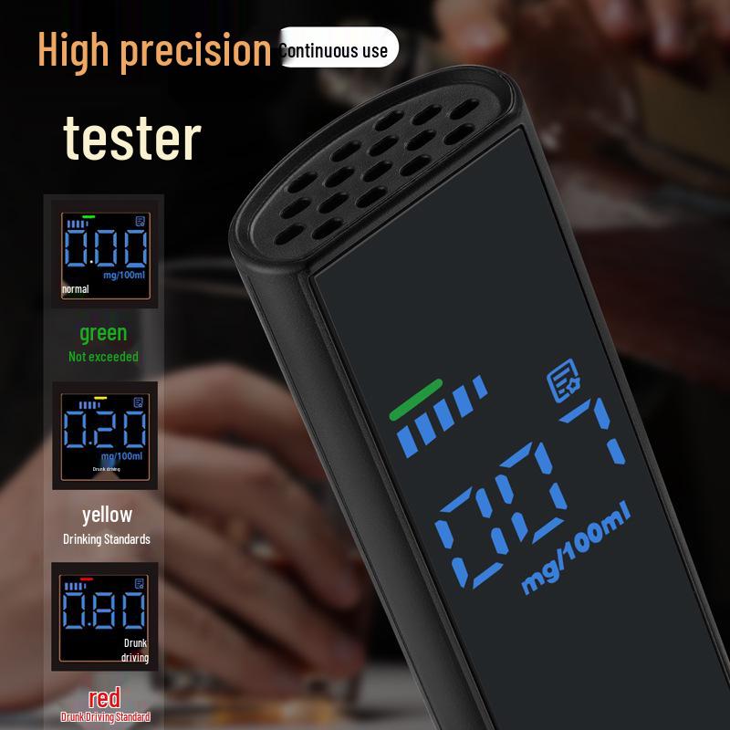 High-Precision Breathable Alcohol Breathalyzer for Drunk Driving Detection