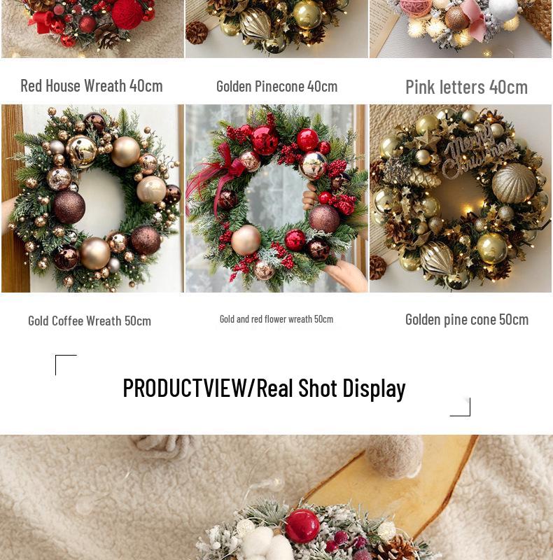 Coroană populară de Crăciun pentru ferestre și uși - Afișaj din ratan și decorațiune pentru locație