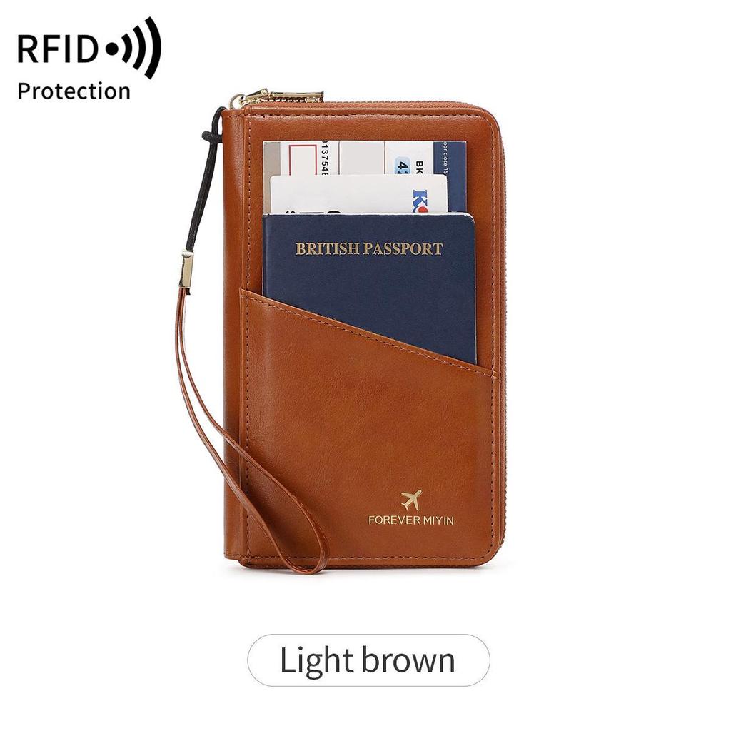 2024 RFID Anti-Theft Multi-Functional Passport and Travel Document Bag
