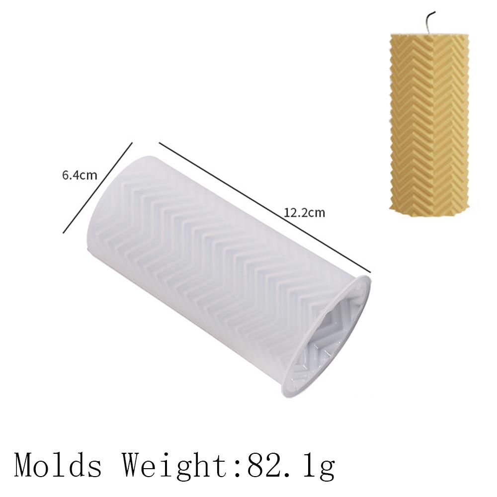

Геометрическая силиконовая форма для свечей DIY Горизонтальные полосы Цилиндрическая для изготовления ароматических свечей Мыло Смола Формы для поделок Домашний декор